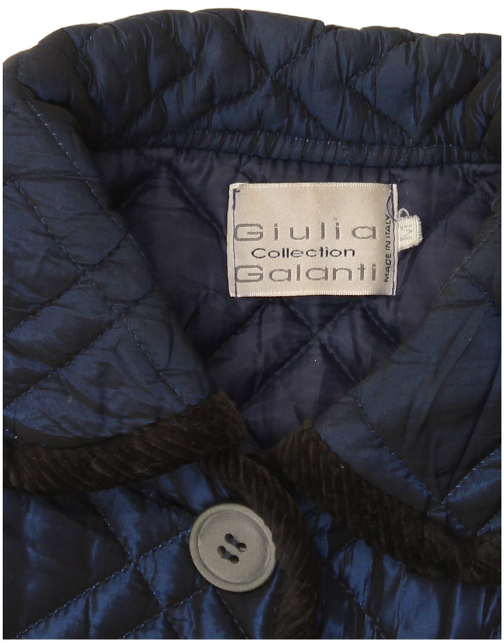 Giulia Galanti Γυναικείο καπιτονέ μπουφάν UK 12 Medium Navy Blue