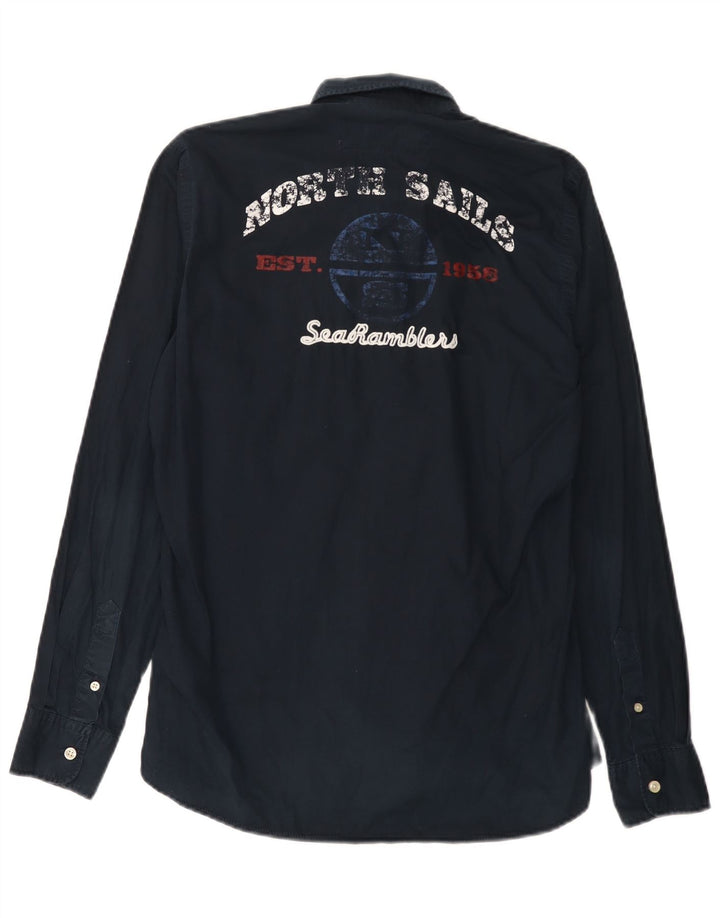 Ανδρικό γραφικό πουκάμισο North Sails Μικρό Navy Blue βαμβακερό