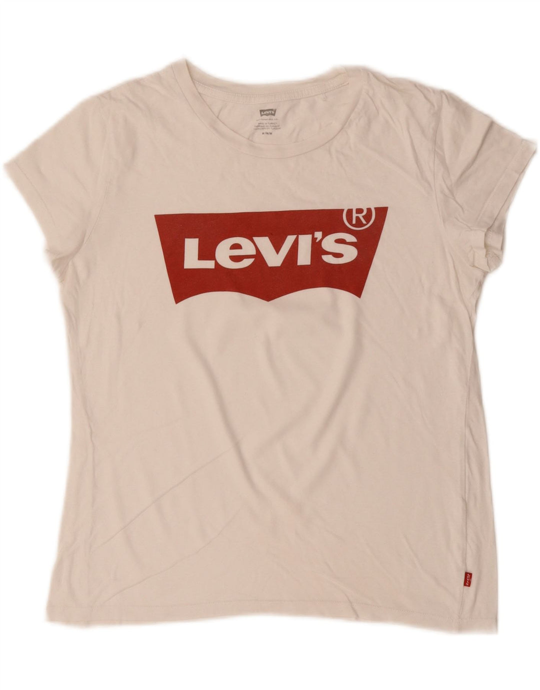Γυναικείο γραφικό μπλουζάκι LEVI'S Top UK 14 Μεσαίο λευκό βαμβακερό