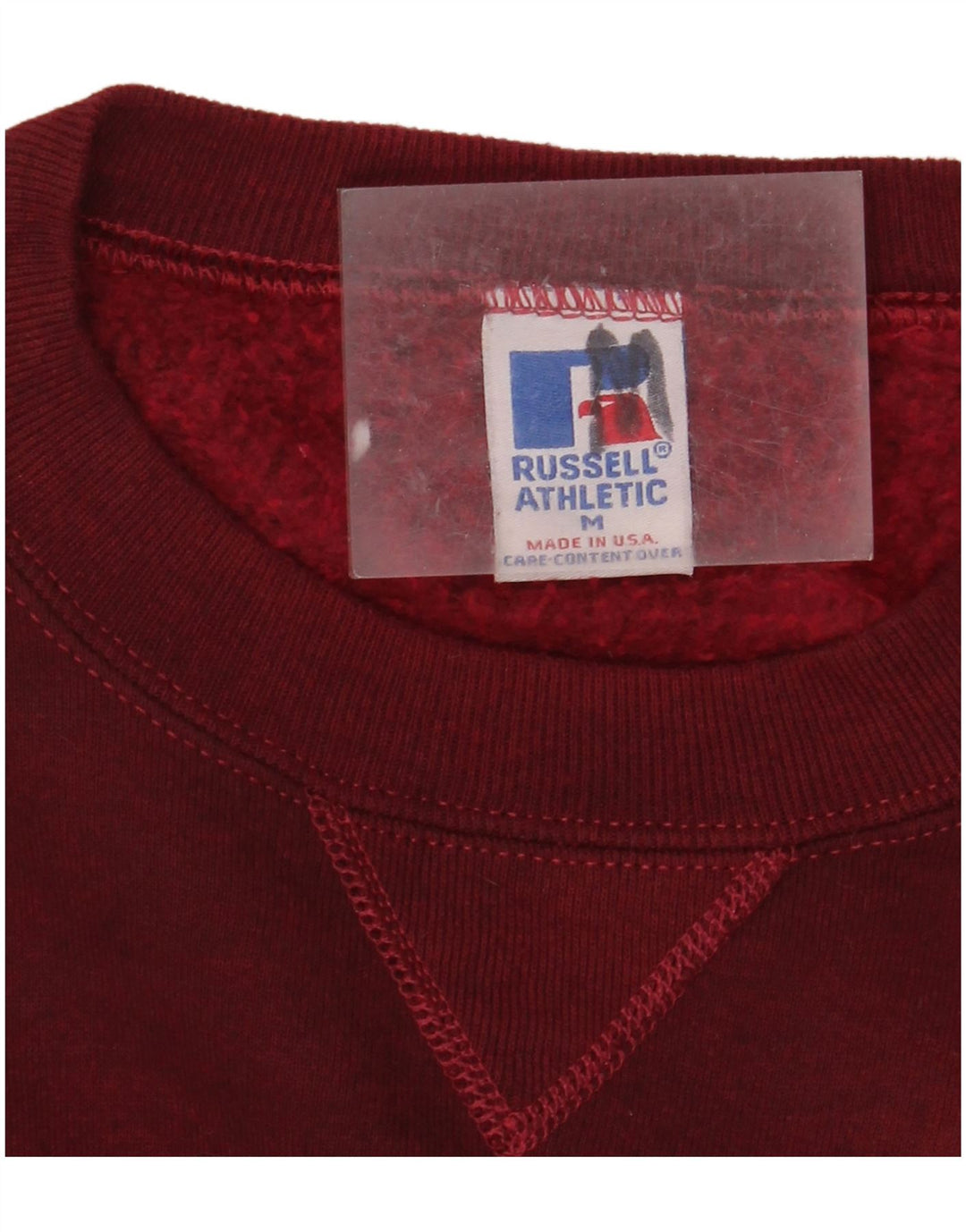 RUSSELL ATHLETIC Ανδρικό φούτερ Jumper Medium Burgundy Tie Βαμβακερή βαφή