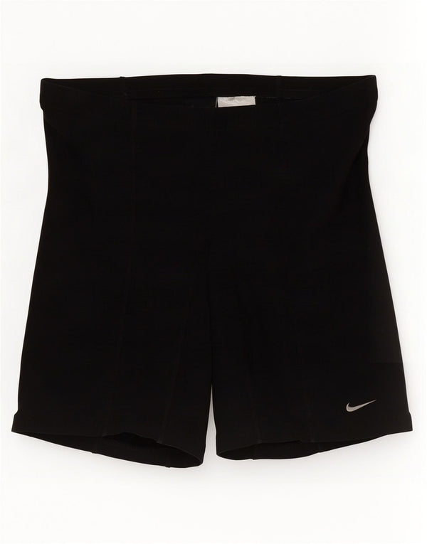 Nike Womens Sport Shorts UK 14 Medium Black Polyester