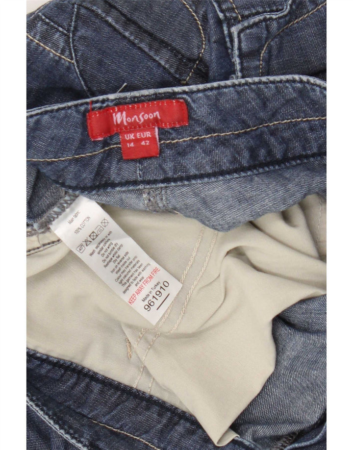 Monsoon γυναικείο τζιν σορτς Cargo UK 14 Medium W34 L20 Μπλε βαμβακερό