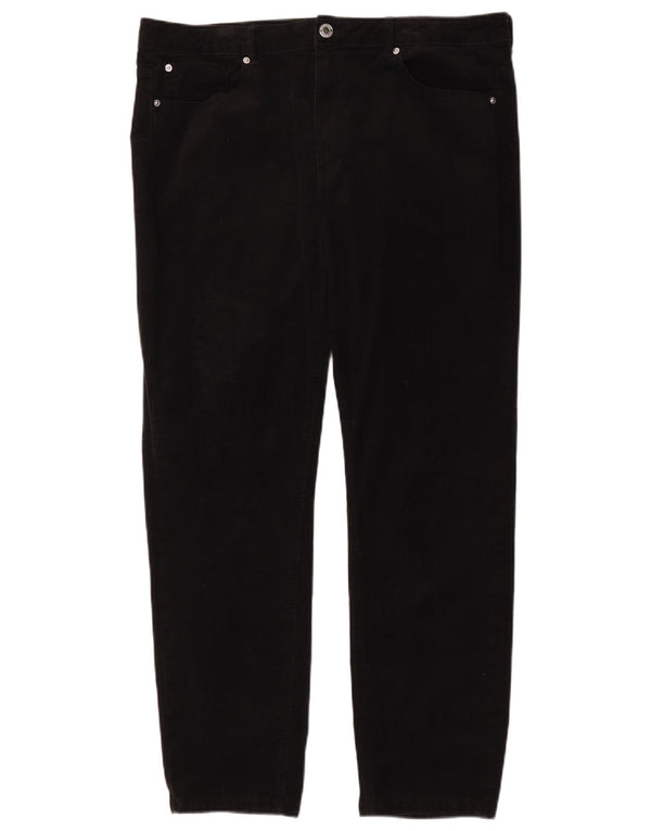 Marks & Spencer Γυναικείο λεπτό κοτλέ παντελόνι UK 18 XL W36 L28 μαύρο βαμβακερό