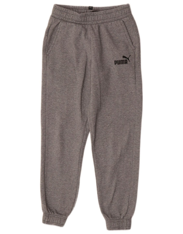 Puma Boys Tracksuit Trousers Joggers 13-14 Years Grey Cotton