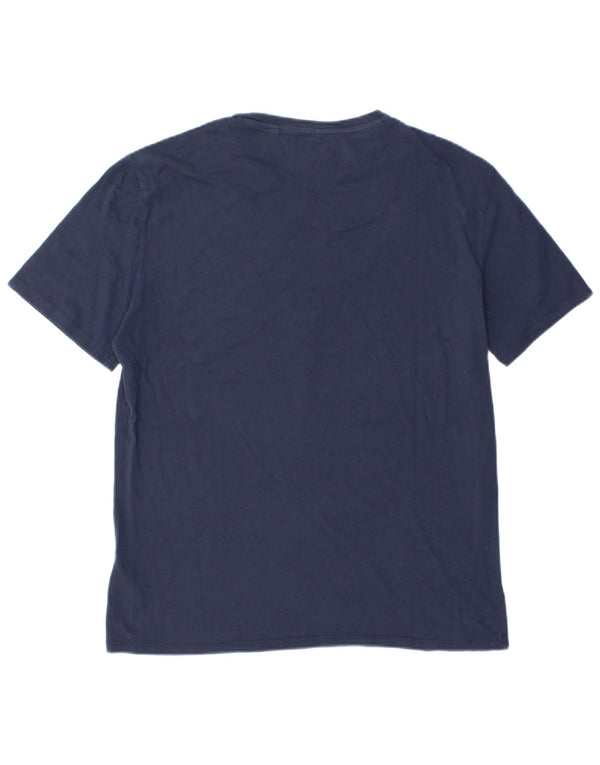 Γυναικείο γραφικό μπλουζάκι Guess Top UK 18 XL Navy Blue Cotton