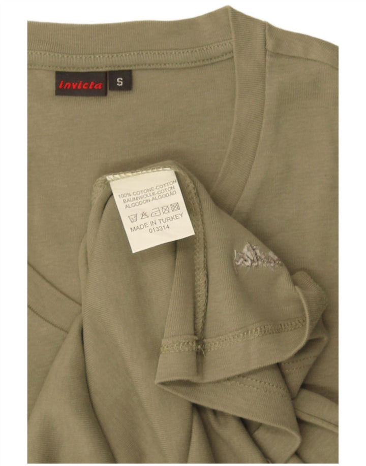 Invicta Γυναικείο T-Shirt Top UK 8 Small Khaki Βαμβακερό