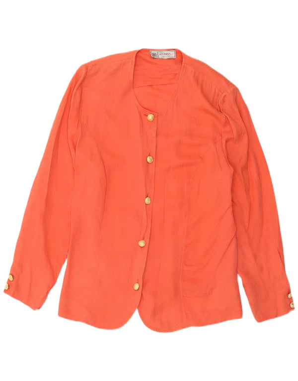 Domina Γυναικείο Μπουφάν Blazer με 5 κουμπιά IT 48 XL Πορτοκαλί Μεταξωτό