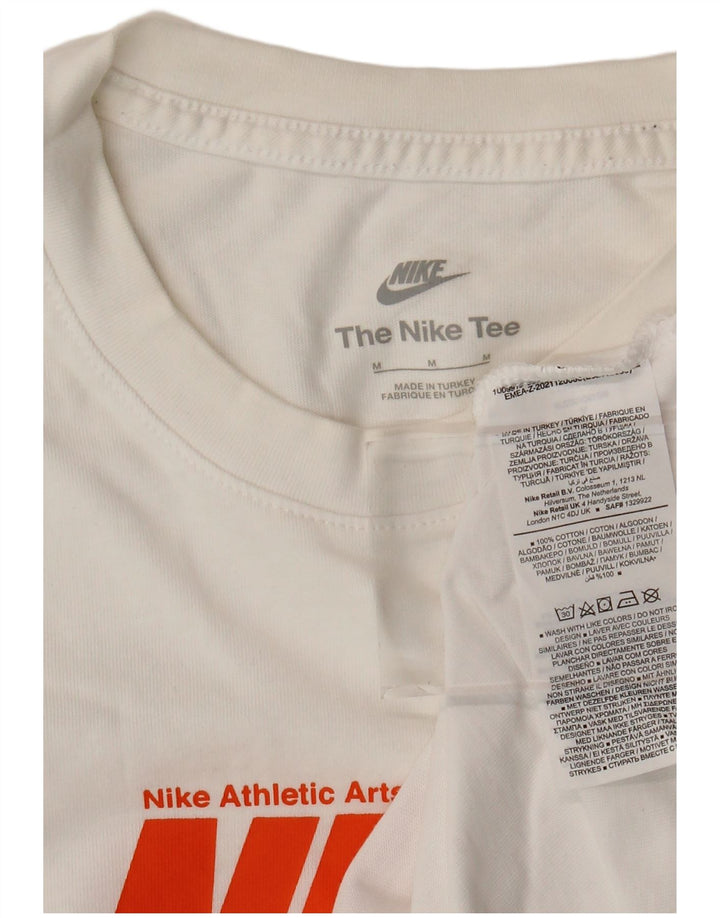 Ανδρικό γραφικό μπλουζάκι NIKE, μεσαίο, βαμβακερό σε λευκό χρώμα