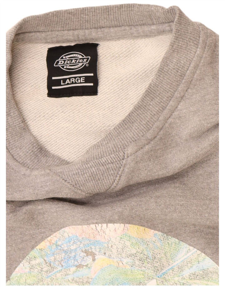 Ανδρικό γραφικό φούτερ Dickies Jumper μεγάλο γκρι βαμβακερό