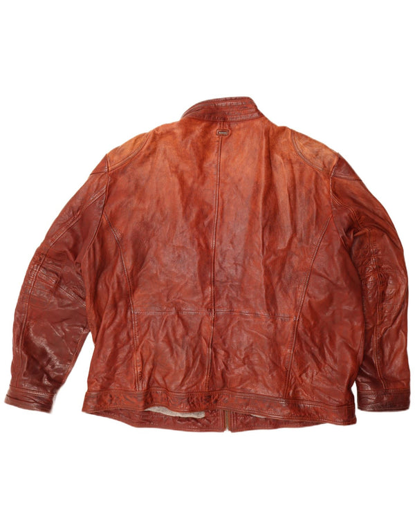 Ανδρικό Δερμάτινο Μπουφάν ENGBERS UK 46 3XL Βουργουνδίας