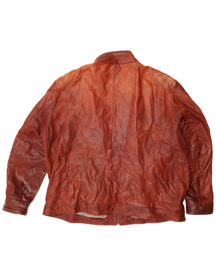 Ανδρικό Δερμάτινο Μπουφάν ENGBERS UK 46 3XL Βουργουνδίας