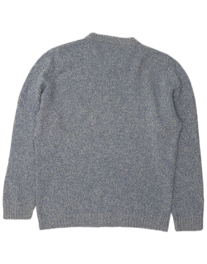 Ανδρικό πουλόβερ Gran Sasso Crew Neck Jumper IT 48 Medium Blue Flecked Cashmere