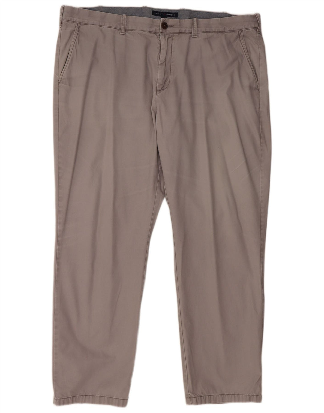 TOMMY HILFIGER Ανδρικό ίσιο παντελόνι Chino W42 L32 Γκρι βαμβακερό