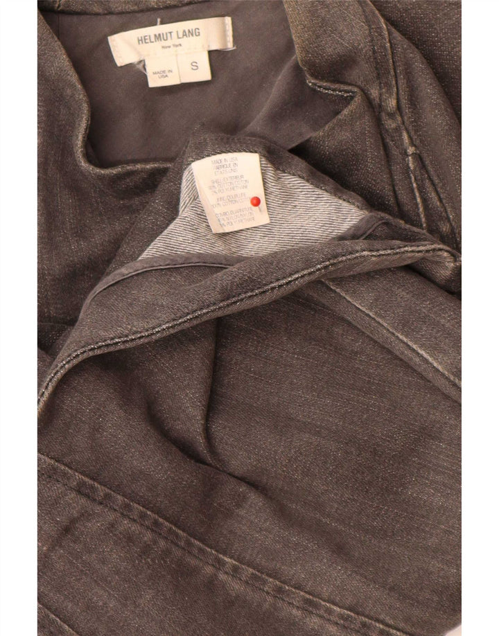 Helmut Lang γυναικείο ασύμμετρο μπουφάν ποδηλάτου UK 10 Small Grey Colourblock