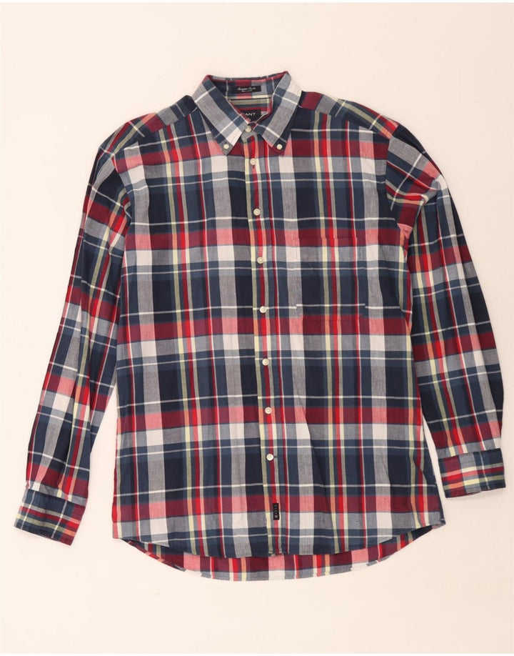 Ανδρικό πουκάμισο Gant Regular Fit Large Navy Blue Check