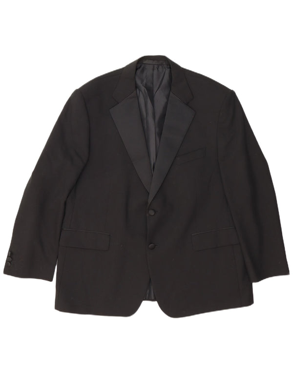 Marks & Spencer Ανδρικό σακάκι σακάκι 2 κουμπιών UK 46 XL μαύρο μαλλί