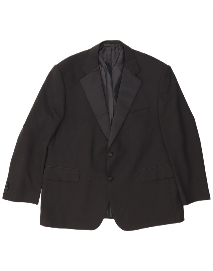 Marks & Spencer Ανδρικό σακάκι σακάκι 2 κουμπιών UK 46 XL μαύρο μαλλί