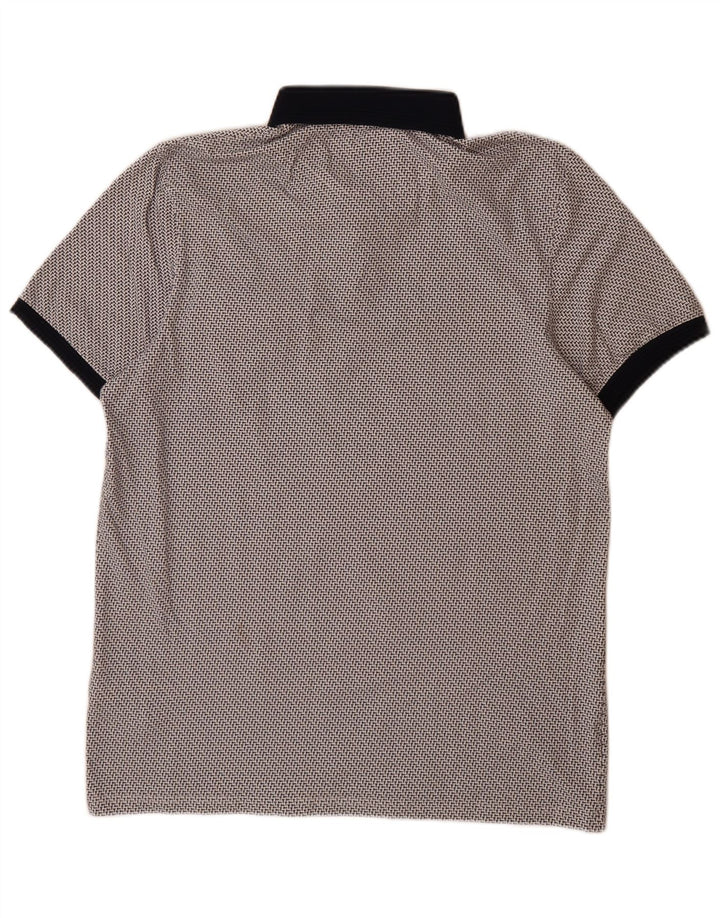 Ted Baker Ανδρικό πουκάμισο Polo Νούμερο 4 Μεγάλο βαμβακερό γκρι στίγματα