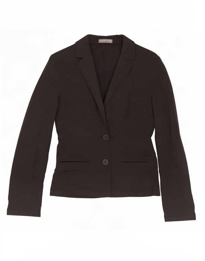 Krizia Poi Γυναικείο Μπουφάν Blazer 2 Κουμπιών IT 42 Μεσαίο Μαύρο