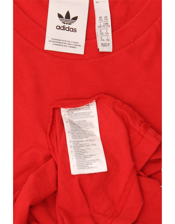 Ανδρικό T-Shirt Adidas Top 2XL κόκκινο βαμβακερό
