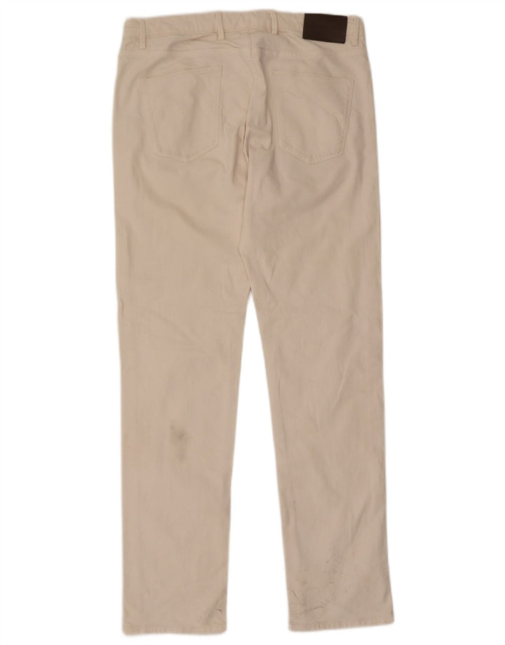Massimo Dutti Γυναικείο Slim Jeans EU 42 Large W32 L31 Λευκό βαμβακερό
