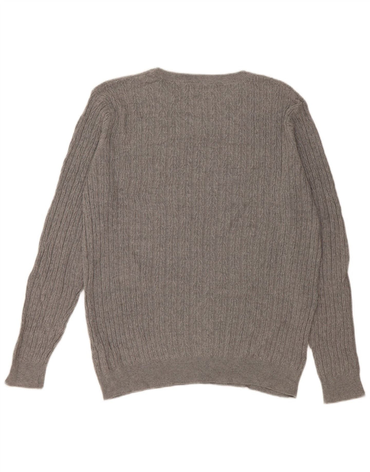 Ανδρικό πουλόβερ Zara Crew Neck Jumper XL Γκρι βαμβακερό