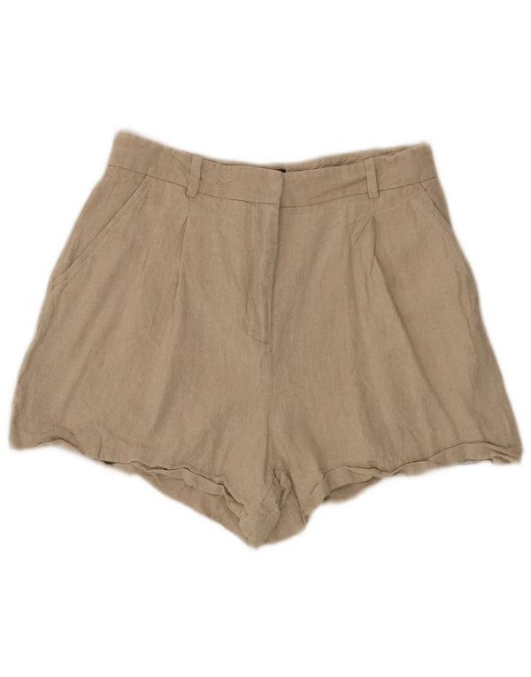 Zara Γυναικείο Ψηλόμεσο Παντελόνι Hot Medium W28 Μπεζ Λινό