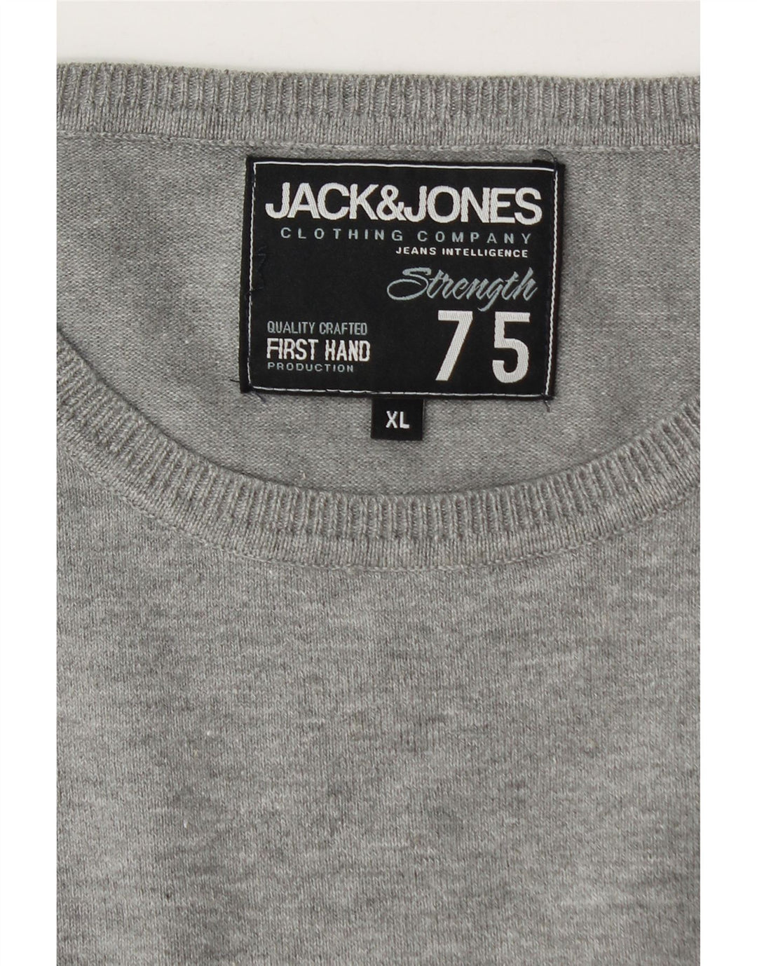 Jack & Jones Ανδρικό πουλόβερ με λαιμόκοψη XL με γκρι φλιτζάνι