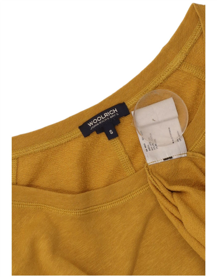 Woolrich Γυναικείο τοπ μακρυμάνικο UK 10 Small κίτρινο βαμβακερό