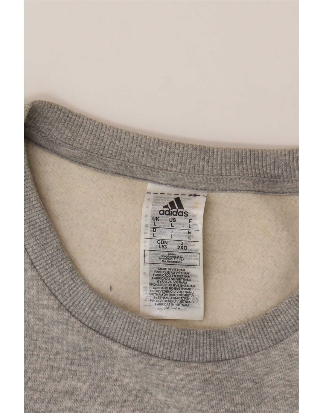 Ανδρικό φούτερ Adidas Jumper μεγάλο γκρι βαμβακερό