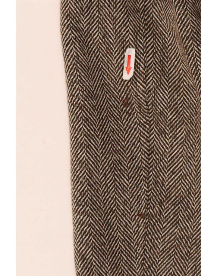 Emme Esse Womens Blazer Jacket UK 14 Medium Brown Ψαροκόκκαλο