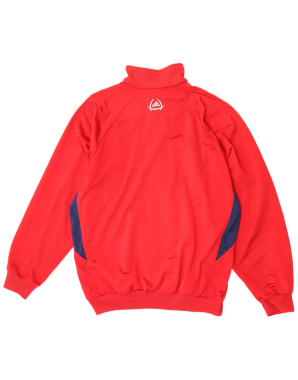Ανδρική αθλητική φόρμα Adidas Top Jacket UK 40/42 Μεσαίου κόκκινου χρώματος πολυεστέρας