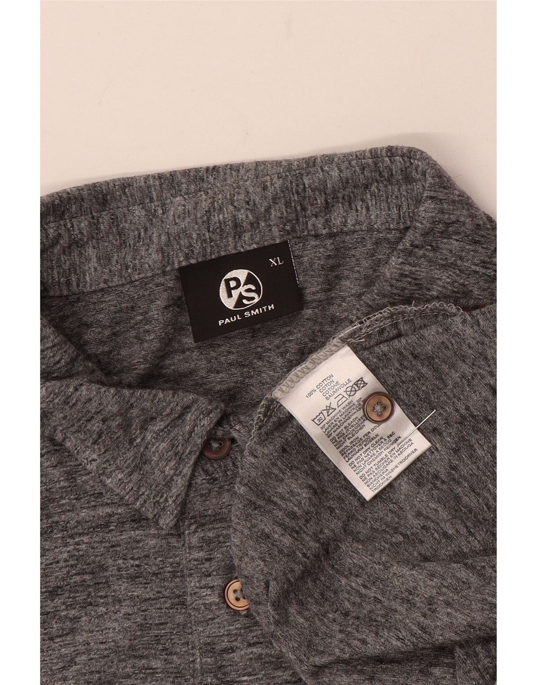 Paul Smith Ανδρικό πουκάμισο πόλο XL, βαμβακερό γκρι