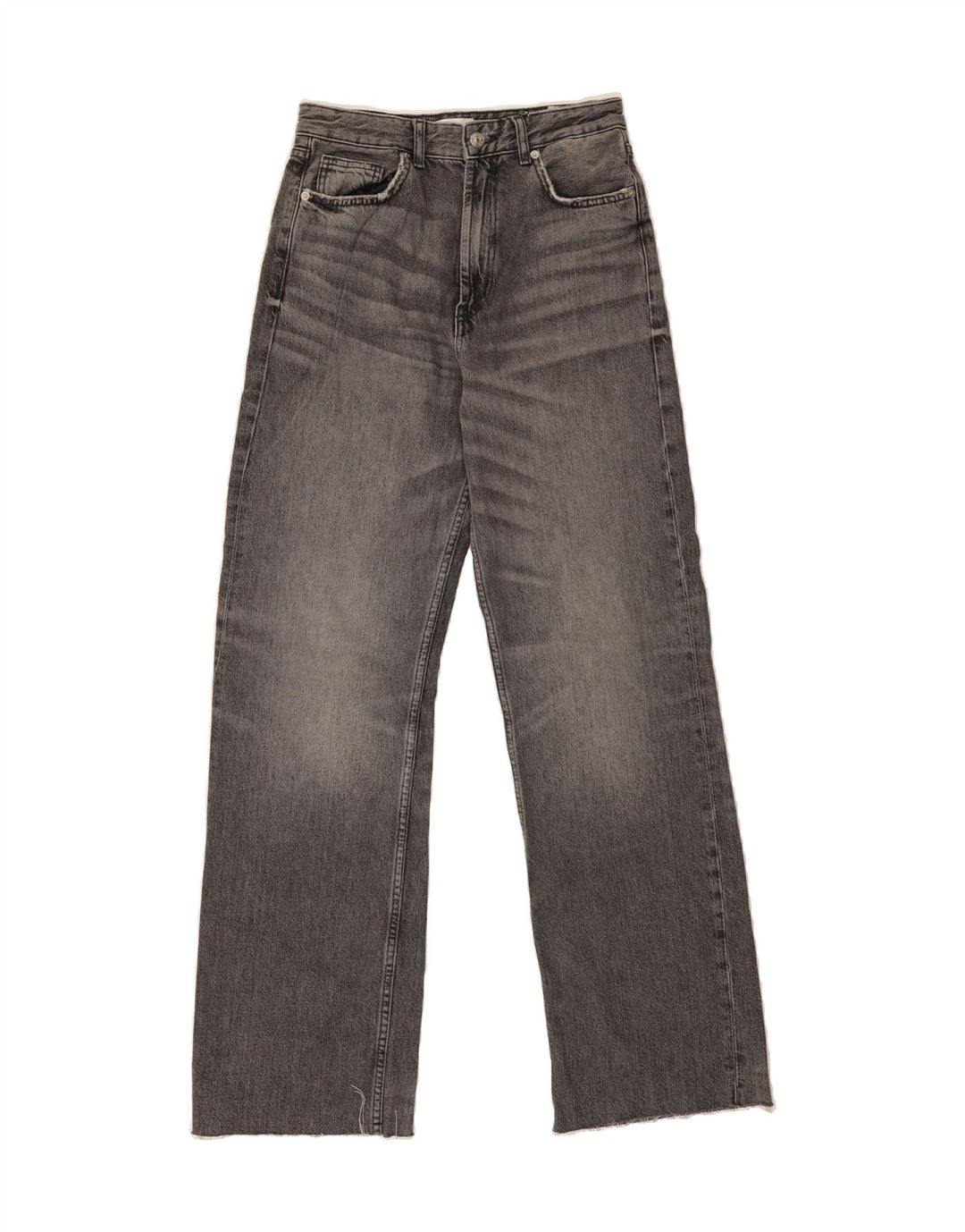 ZARA Womens Straight Jeans EU 38 Small W28 L32 Grey Cotton Vintage Zara and Second-Hand Zara from Messina Hembry 