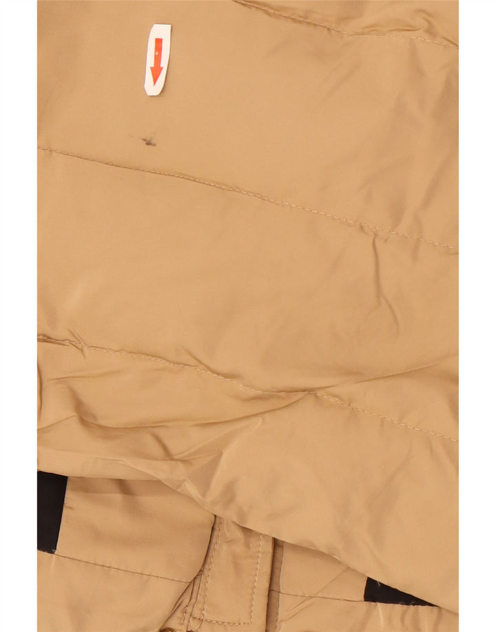 Zara Γυναικείο παλτό με κουκούλα UK 14 Medium Beige Polyester