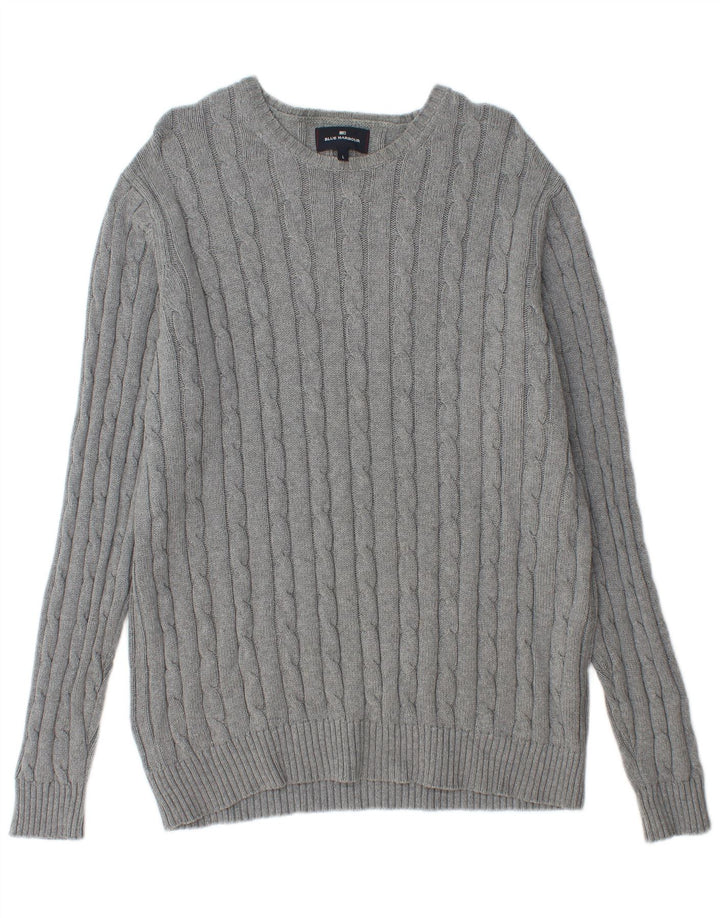 Ανδρικό πουλόβερ Marks & Spencer Μπλε Harbour Boat Neck Jumper Large Grey