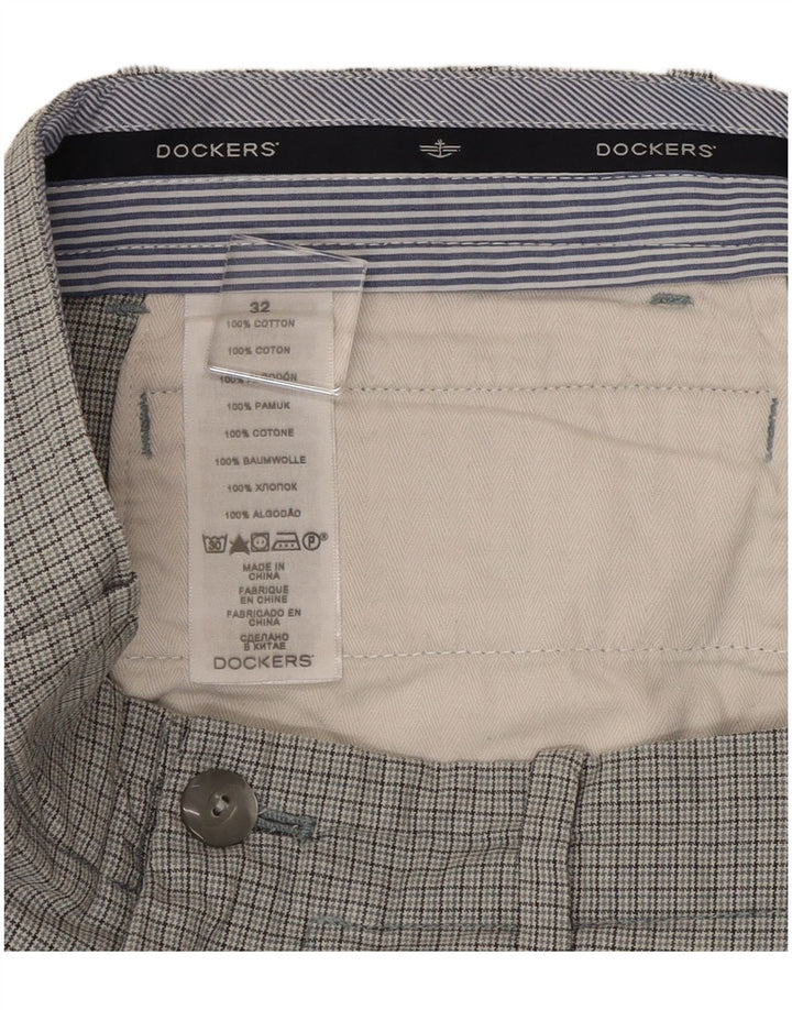 Ανδρικό σορτς chino Dockers W32 Μεσαίο γκρι βαμβακερό Houndstooth