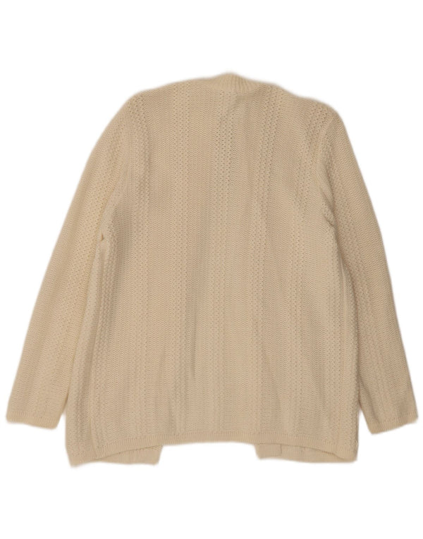 Vintage γυναικεία ζακέτα με γραβάτα μπροστά UK 16 Large Off White