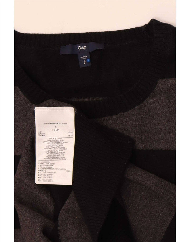 Ανδρικό πουλόβερ Gap Crew Neck Jumper Μικρό γκρι βαμβακερό ριγέ