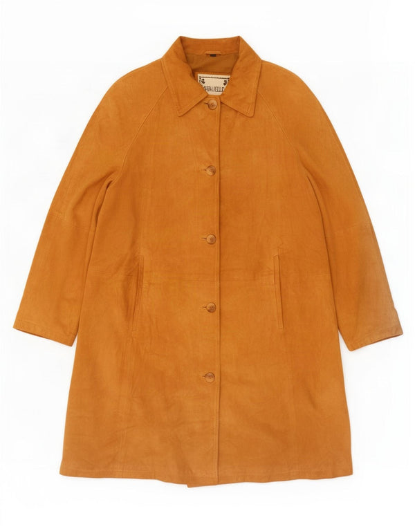 Vintage Γυναικείο Oversized Σουέντ Πανωφόρι IT 42 Medium Beige Leather