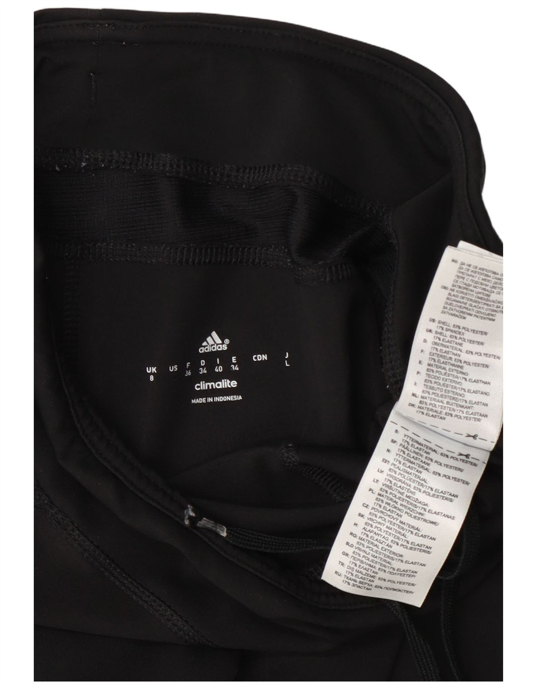 Adidas Γυναικεία κολάν Capri Climalite UK 8 Small Black Polyester