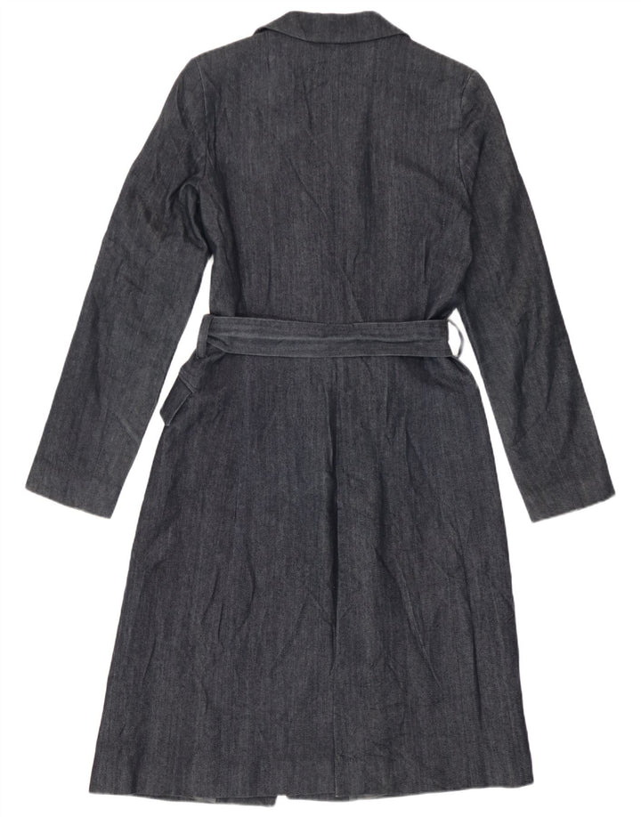 Zara Γυναικείο Πανωφόρι UK 12 Medium Navy Blue Cotton