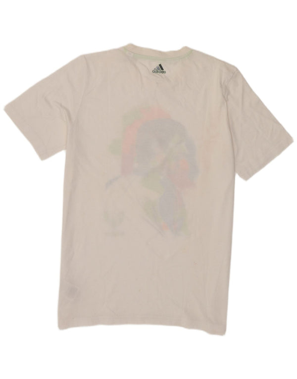 Γραφικό T-shirt Adidas Boys MESSI 15-16 ετών λευκό βαμβακερό