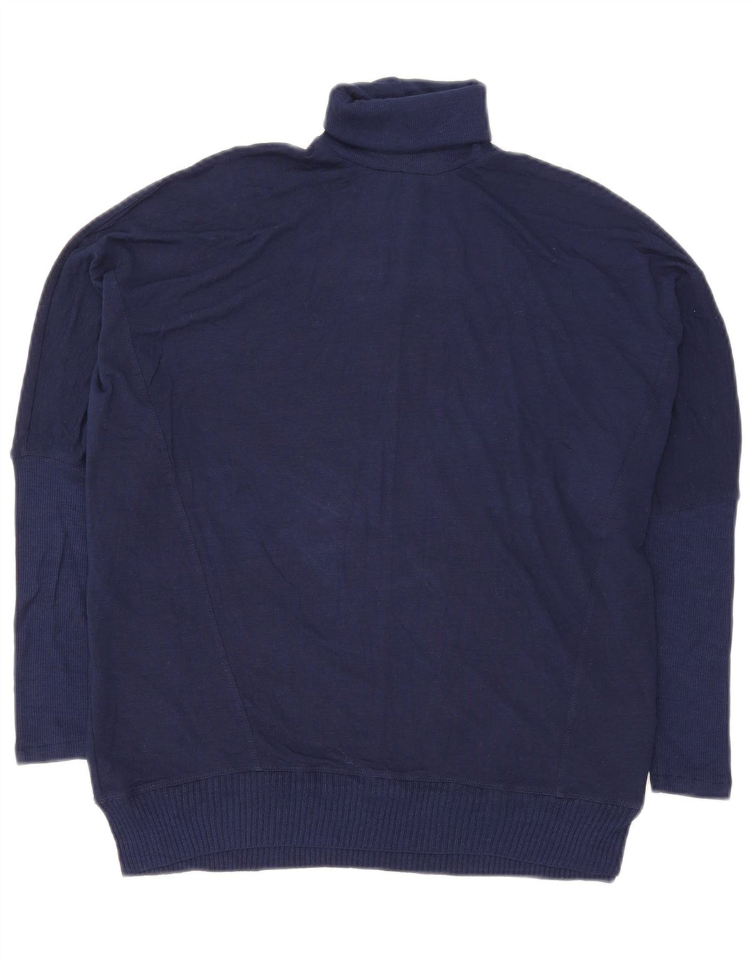 Zara γυναικείο πουλόβερ με ρολό λαιμόκοψη UK 10 Small Navy Blue