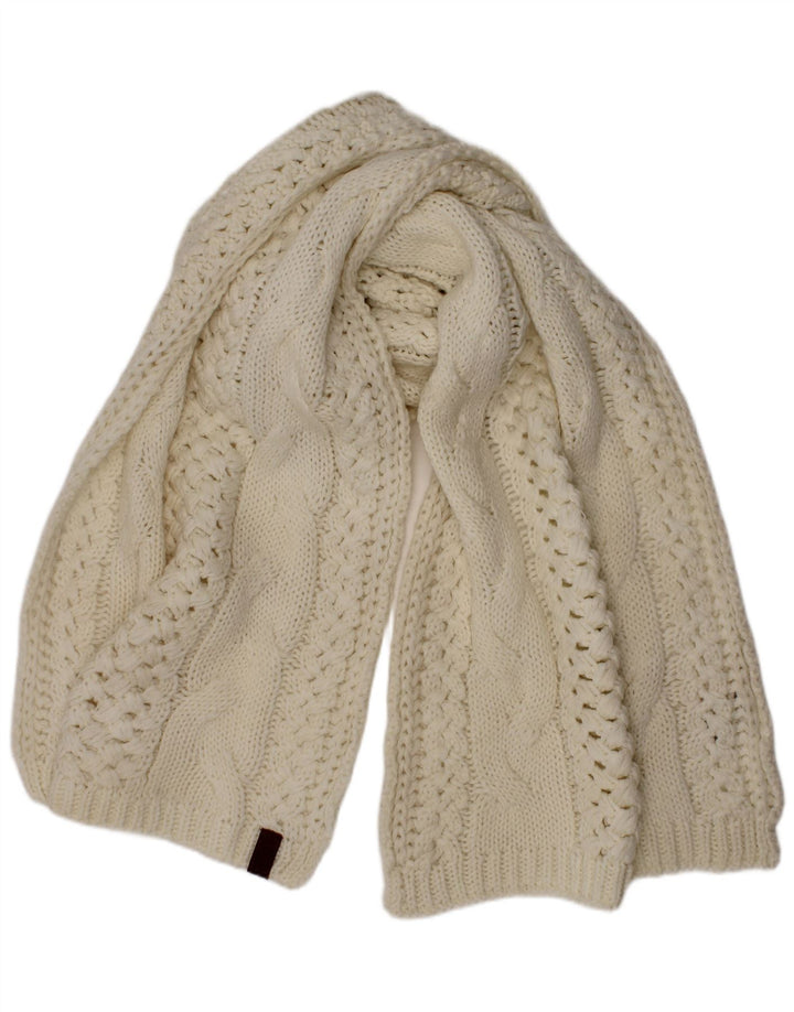 Γυναικείο Πλεκτό Ορθογώνιο Φουλάρι Superdry Ακρυλικό One Size Off White