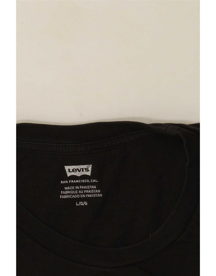 Ανδρικό γραφικό T-Shirt Levi's Top Large Μαύρο