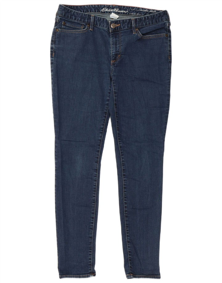 EDDIE BAUER Γυναικεία ελαφρώς καμπύλα στενά τζιν US 12 μεγάλα W32 L28 μπλε