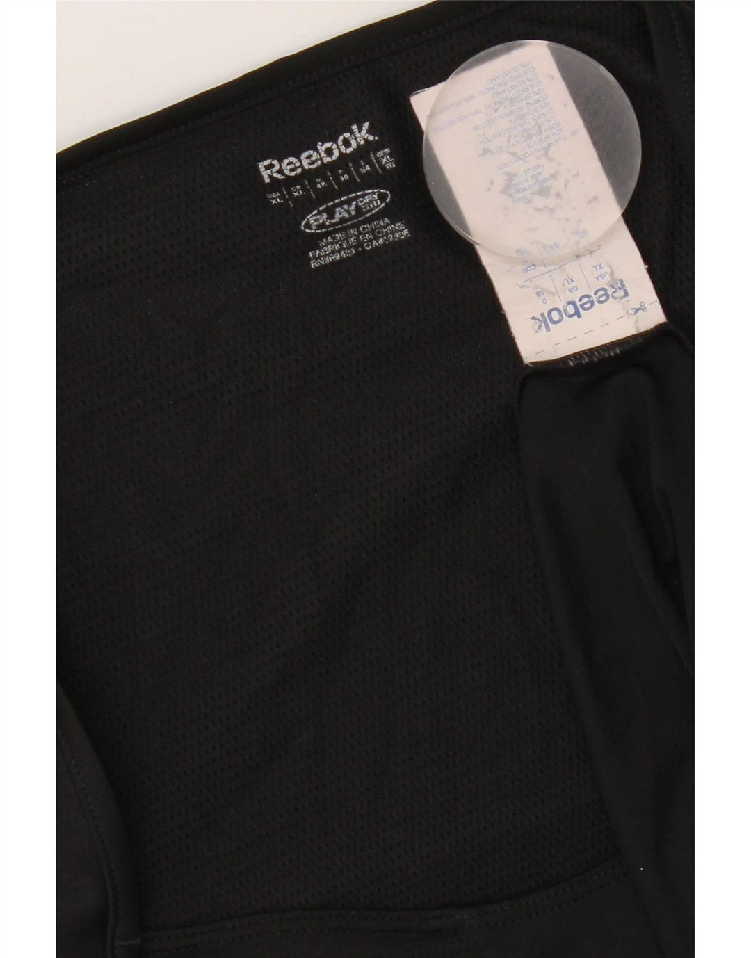 Reebok Γυναικείο T-Shirt Top UK 18 XL Μαύρο Πολυεστέρας