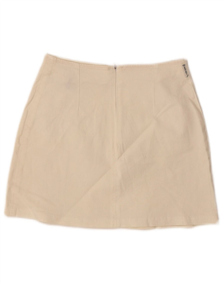 Armani Γυναικεία Ψηλόμεση Μίνι Φούστα IT 40 Small W24 Λευκή Βαμβακερή