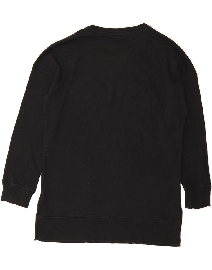 TOMMY HILFIGER Mens Graphic Sweatshirt Jumper Medium Black Cotton Vintage Tommy Hilfiger and Second-Hand Tommy Hilfiger from Messina Hembry 
